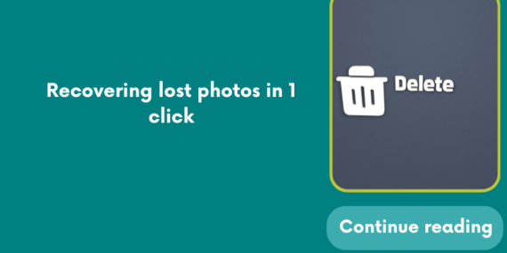 Recovering lost photos in 1 click