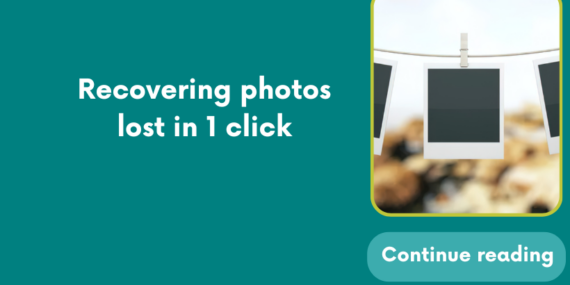 Recovering photos lost in 1 click
